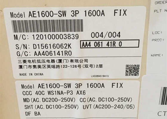 MITSUBISHI 1600A ACB AE1600-SW Χαμηλής τάσης λειτουργικός διακόπτης αέρα 3P Fix NEW