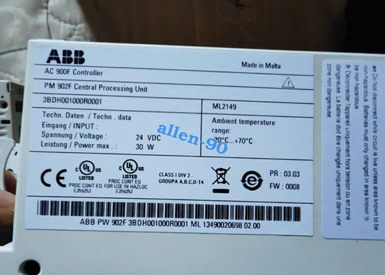 Το 3BDH001000R0001 PM 902F CPU Module είναι μια μονάδα κεντρικής επεξεργασίας (CPU)