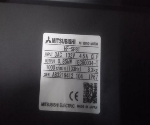 HF-sp81mk-S2 βιομηχανική σερβο μηχανή 1500r/min 100HZ της Mitsubishi