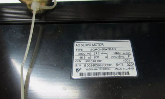 SGMG-60A2BAC Yaskawa Βιομηχανικός κινητήρας εξυπηρέτησης υψηλής ταχύτητας 6000W