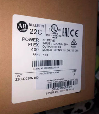 22C-D030N103 AB PowerFlex 400- 15 KW (20 HP) Μεταβλητής ρεύματος