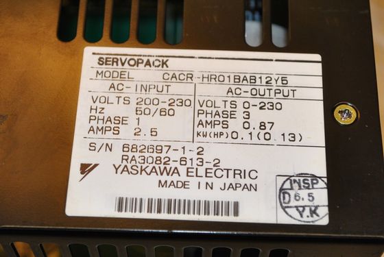 Yaskawa CACR-HR01BAB12Y5 Servo Drive Δυναμικό εύρος 35 DB