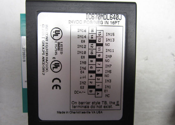 Το IC670MDL640 είναι μια 16 σημεία διακριτή μονάδα εισόδου από την σειρά ελέγχου πεδίου της GE Fanuc
