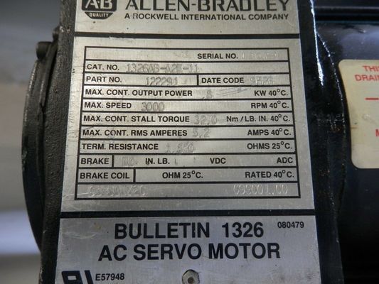 ΑΒ 1326ΑΒ-Α1Γ-11 SERV MTR 16-IN-LB 5K-RPM STD INCH για βιομηχανικές εφαρμογές