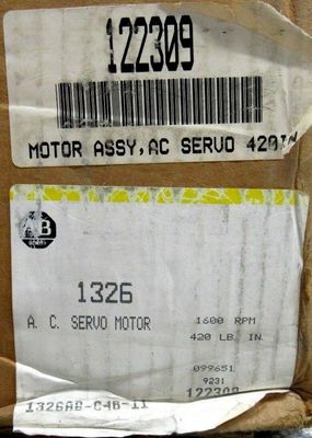 Υπηρετικοί κινητήρες της σειράς AB 1326AB-C4B-11 Torque Plus για την τροχιά 1391-DES AC