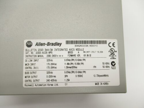 ALLEN-BRADLEY 2093-AC05-MP5 Κινητική 2000 Ενσωματωμένη μονάδα άξονα και μονάδα άξονα