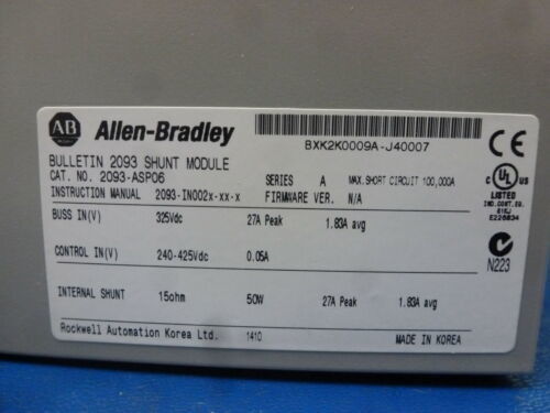 ALLEN-BRADLEY 2093-ASP06 Kinetix 2000 Πολυάξια Σερβοκίνηση