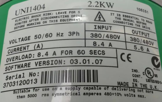 Εμέρσον UNI1404 Τεχνικές ελέγχου Emerson Unidrive Frequenzumrichter