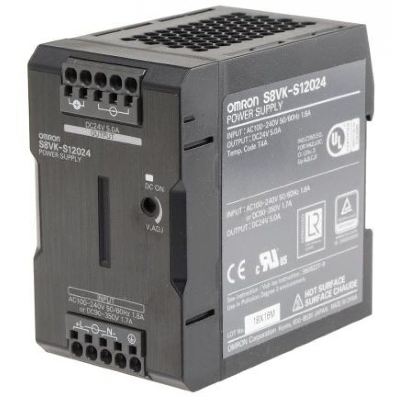 ΤΡΌΠΟΣ 120 WATT 24 ΔΙΑΚΟΠΤΏΝ OMRON S8VK-S12024 VDC 5 AMP 100-240 VAC ΏΘΗΣΗ ΜΈΣΑ