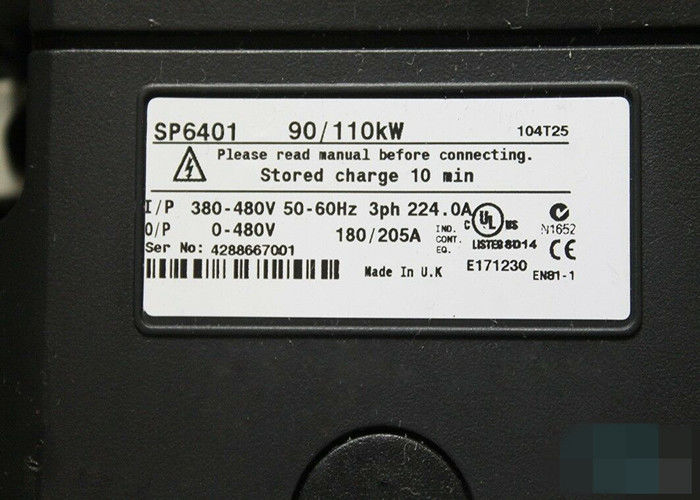 Σερβο Drive αναστροφέων 0-480V 180-205A Unidrive SP6401 90kw/110kW τεχνικών ελέγχου Nidec