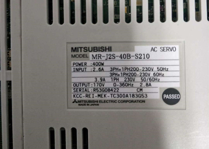 Βιομηχανικός σερβο ενισχυτής Drive κ.-j2s-40b-S210 400W 230V 170V της Mitsubishi Melservo 3PH