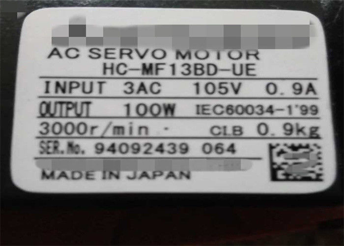 Της Mitsubishi 100W σερβο μηχανή εναλλασσόμενου ρεύματος μηχανών hc-mf13bd-UE ηλεκτρική ΝΈΑ στο απόθεμα