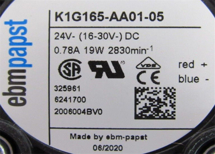 ΑΝΕΜΙΣΤΉΡΑΣ 0.78AMP 2830RPM 24VDC 16-30VDC 19W ΑΝΕΜΙΣΤΉΡΩΝ EBM PAPST K1G165-AA01-05
