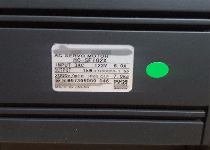 1KW Mitsubishi Βιομηχανικός Έλεγχος Ηλεκτρικός Κινητήρας HC-SF102X 3 Φάσης AC Σερβοκινητήρας