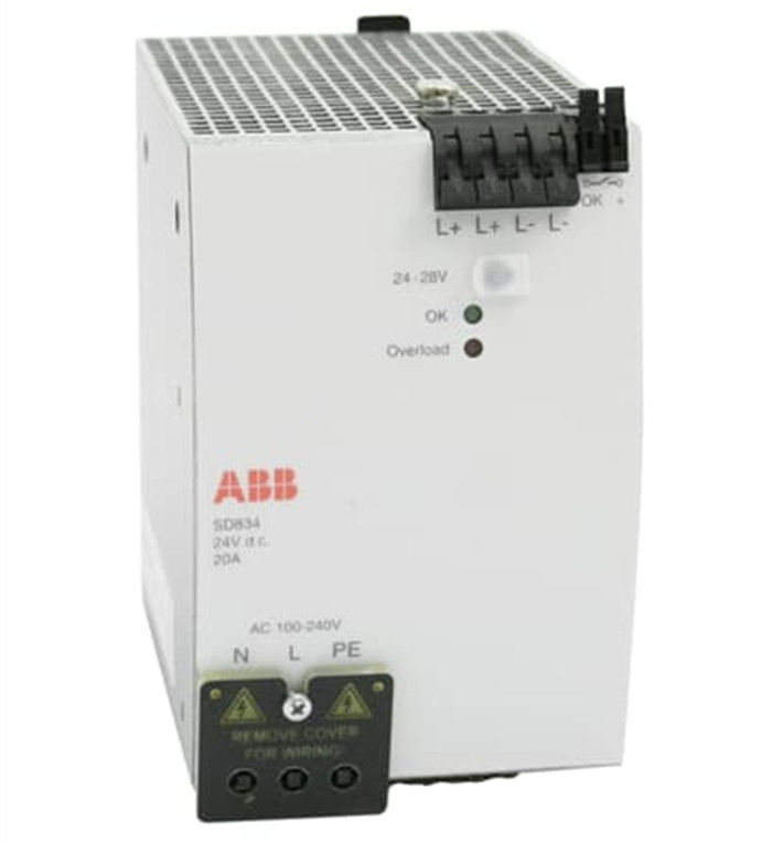 ABB 3BSC610067R1 SD834 Τροφοδοσία 20A Εισαγωγή α.κ. 100-240 V ή συνεχής 110-150 V. Έξοδος συνεχής 24 V 20A