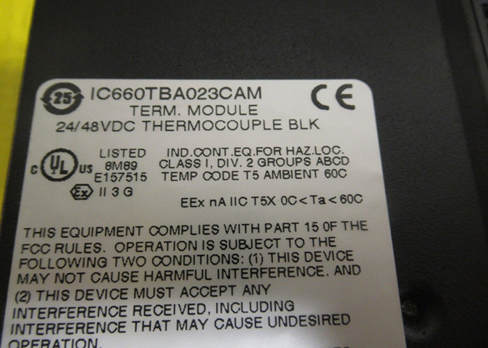 IC660TBA023 Τερματικό σύνολο GE Fanuc, μπλοκ θερμοσύνδεσης με ονομαστική τάση 24/48 Volts DC