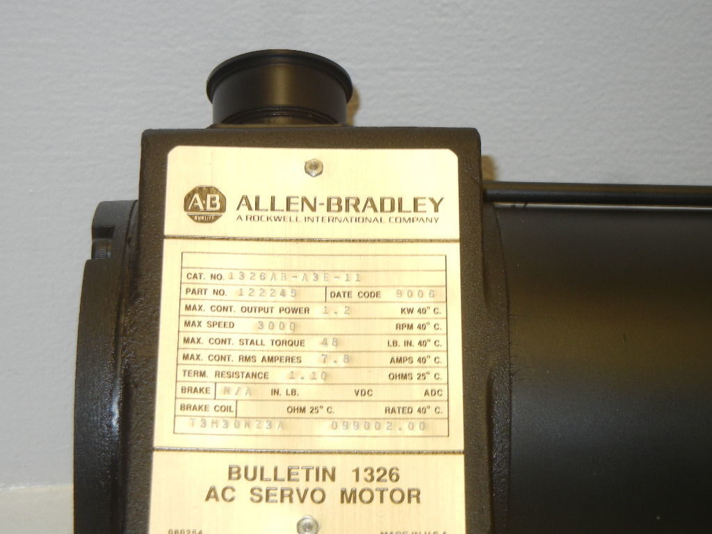 ΑΜ 1326ΑΜ-Α3Ε-11SERV MTR 48-IN-LB 3K-RPM STD INCH Limit Switch με ονομαστική τάση συνεχούς ρεύματος 115V