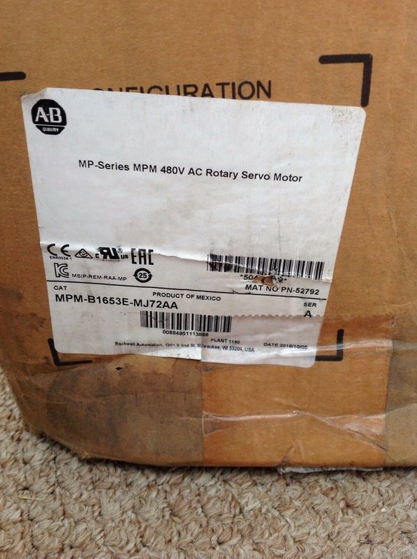 Αλεν-Μπράντλεϊ MPM-B1653E-MJ72AA MPM-Series MPM 480V AC περιστρεφόμενος ελεγκτικός κινητήρας